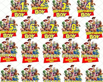 Toy Story Birthday PNG Bundle | Family Theme Shirt (Digital Download)
