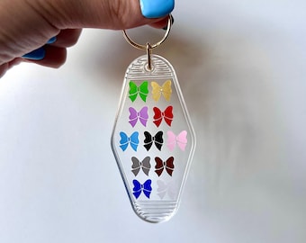 Eras Keychain TS Aesthetic Acrylic 11 Album Bows TS Inspired Gift Retro Style Key Ring Fan Gift Merch