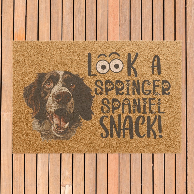 Look a Springer Spaniel Snack Doormat, Spaniel Dog Sarcastic Door Mat