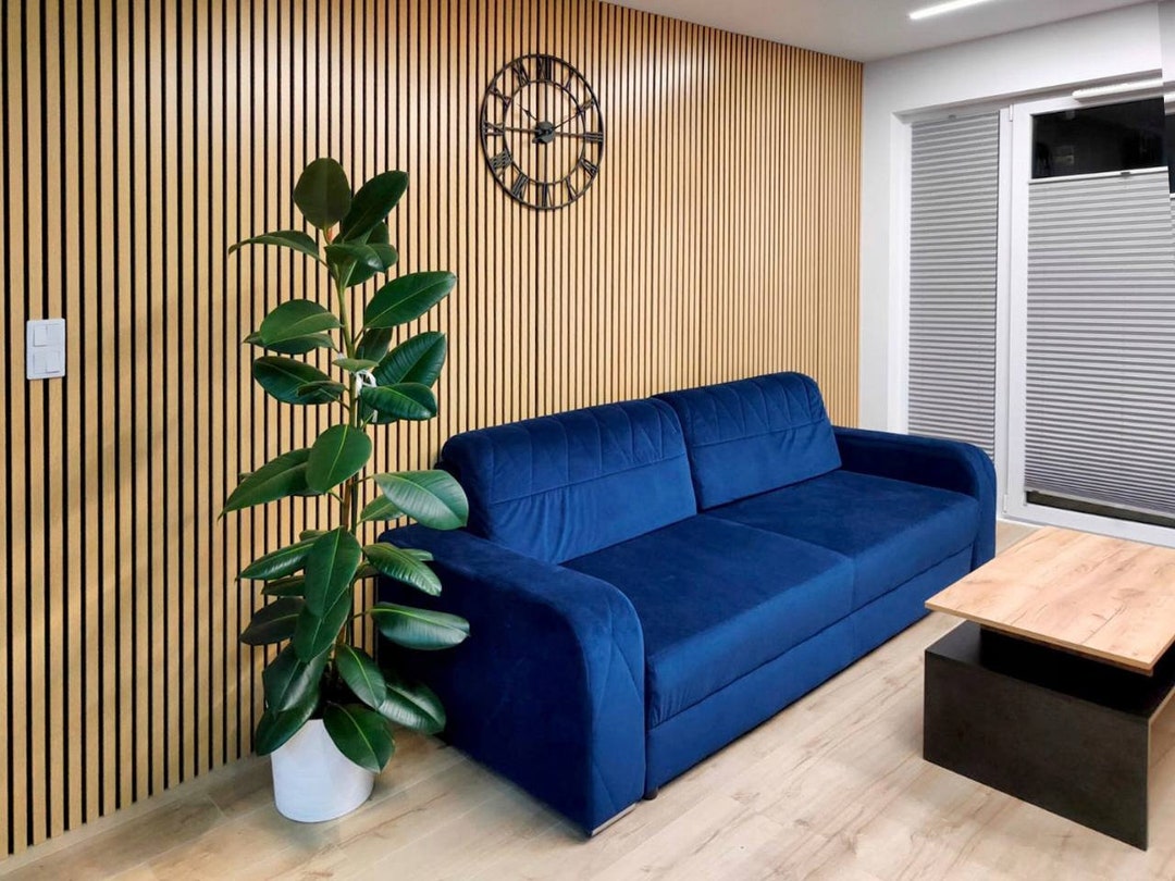 Wood Slat Wall Panels natural 3D Slats Wooden Wall Decor 3d Panels, Original Wall Decor, Easy