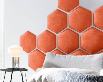 ANY COLOUR Upholstered soft bumper wall panels (soft wall padding) padded boards, head panel,hexagon wall panel,wall cushion,pad wall panels