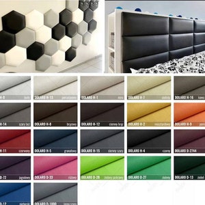 Upholstered soft bumper wall panels soft wall padding and padded boards, head panel, hexagon wall panel, wall cushion, pad wall panels image 5