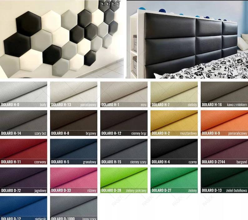 Upholstered soft bumper wall panels soft wall padding and padded boards, head panel, hexagon wall panel, wall cushion, pad wall panels image 5