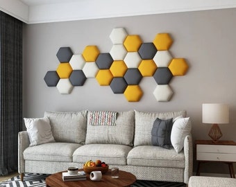 Panneaux muraux rembourrés pour le pare-chocs (rembourrage mural doux) et planches rembourrées, panneau de tête, panneau mural hexagonal, coussin mural, panneaux muraux pour coussins