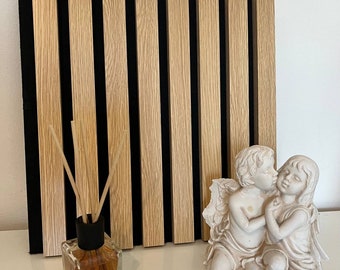 Wood slat wall panels (Natural 3D slats) Wooden wall decor 3d panels, original wall decor, Easy Installation, 3D Wood Panel