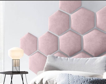 ANY COLOUR Upholstered soft bumper wall panels (soft wall padding) padded boards, head panel,hexagon wall panel,wall cushion,pad wall panels