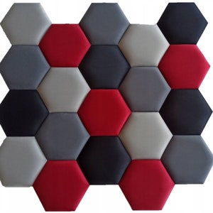 Panneaux muraux rembourrés à pare-chocs souples rembourrage mural souple et panneaux rembourrés, panneau de tête, panneau mural hexagonal, coussin mural, panneaux muraux à coussinets image 1