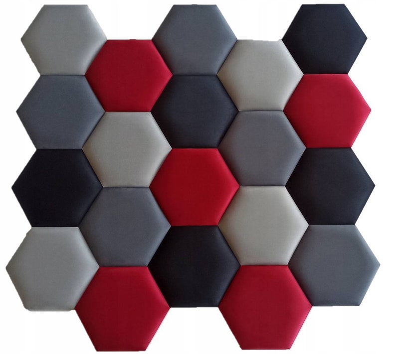 Panneaux muraux rembourrés à pare-chocs souples rembourrage mural souple et panneaux rembourrés, panneau de tête, panneau mural hexagonal, coussin mural, panneaux muraux à coussinets image 1