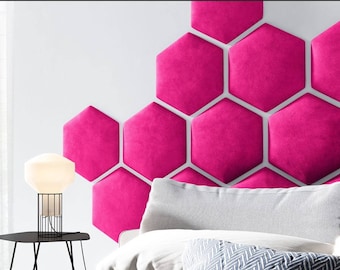 ANY COLOUR Upholstered soft bumper wall panels (soft wall padding) padded boards, head panel,hexagon wall panel,wall cushion,pad wall panels