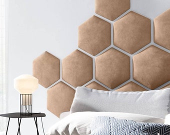 ANY COLOUR Upholstered soft bumper wall panels (soft wall padding) padded boards, head panel,hexagon wall panel,wall cushion,pad wall panels