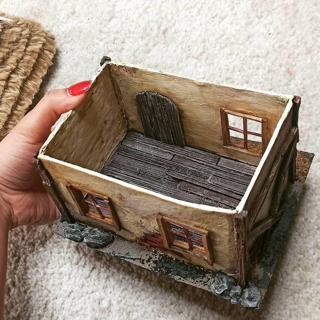 Handmade Rustic Cottage Diorama | 28mm Scale | Wargame | Tabletop - Etsy