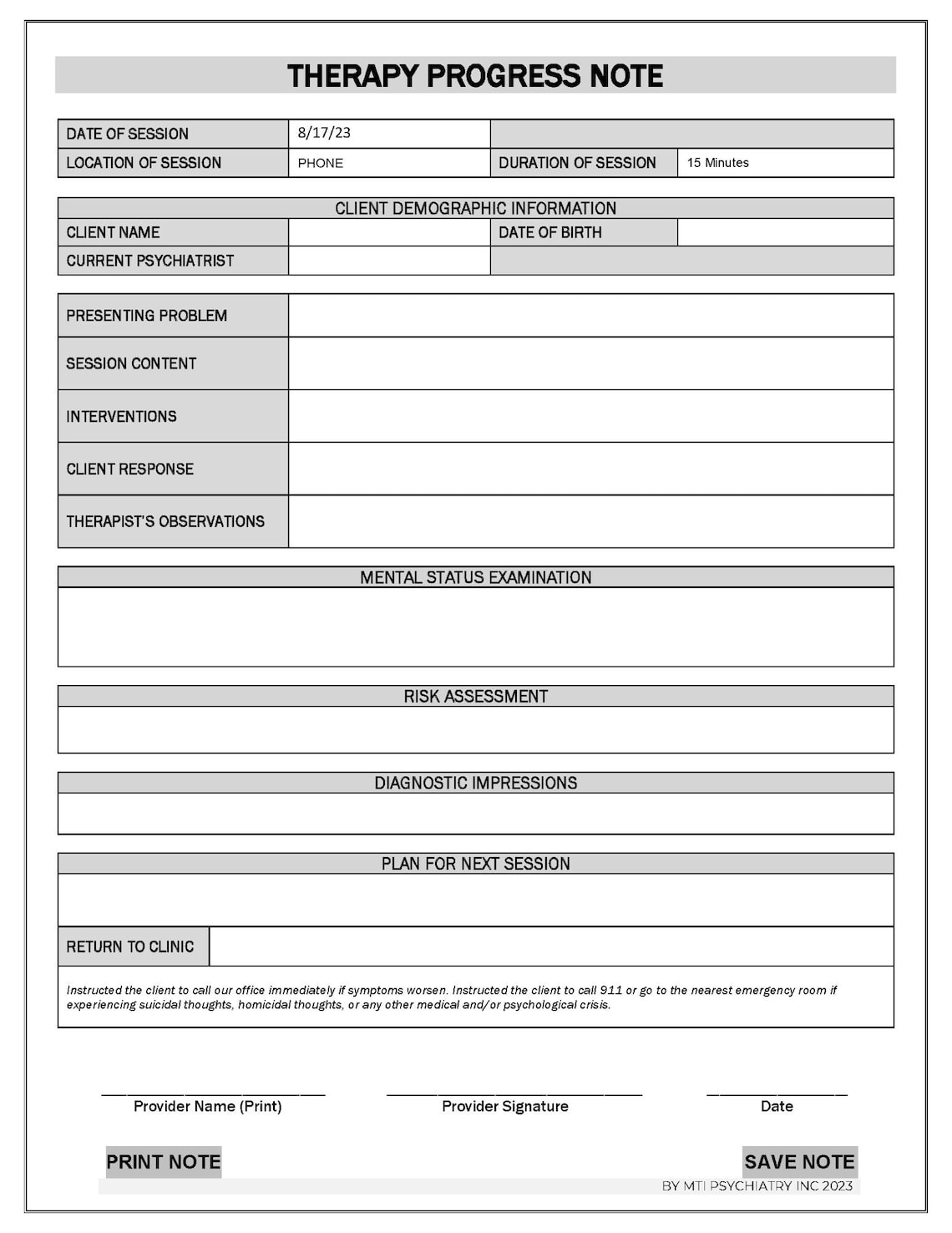 Therapy Progress Note Template Etsy Therapy Progress Note Template Etsy
