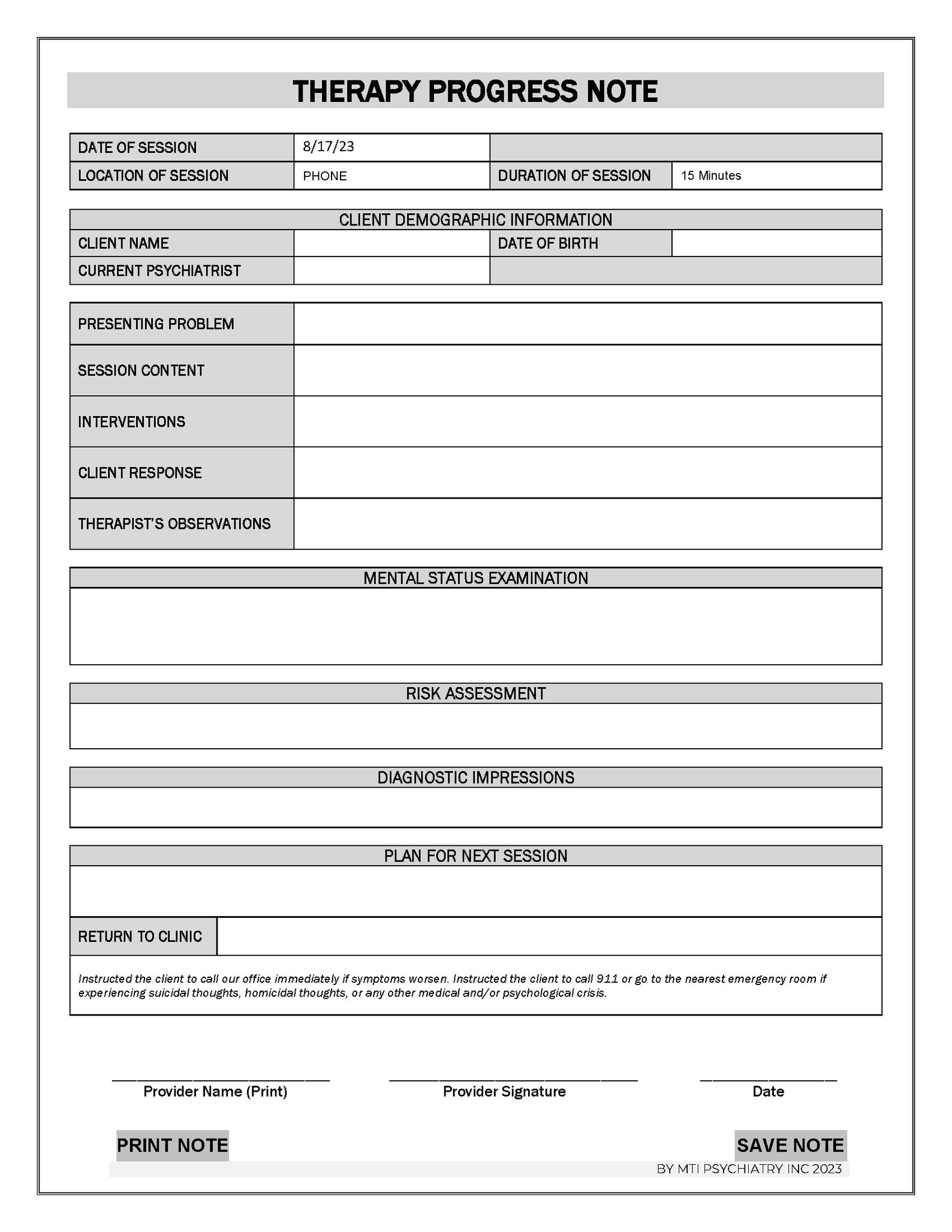 Therapy Progress Note Template Etsy Therapy Progress Note Template Etsy
