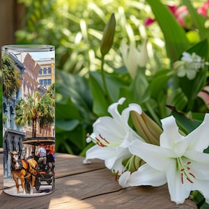 Charleston South Carolina 20 ounce Tumbler | Charleston Art | Charleston Gift | Charleston Carriage Tour | Charleston Watercolor Art