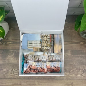 Savannah themed Gift Box featuring our original watercolor painting of Historic Savannah Georgia
