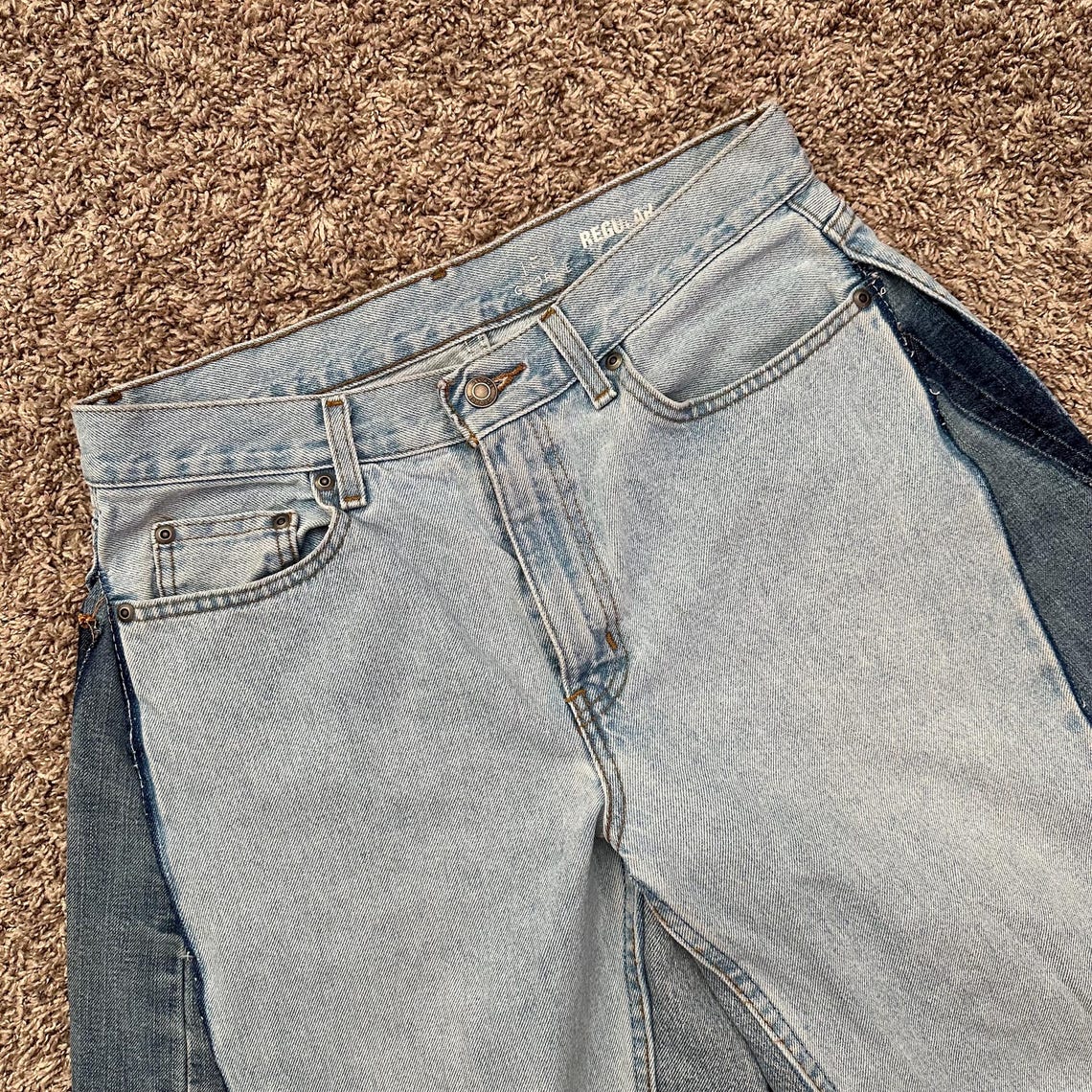 Vintage 90s Reworked Baggy Fit Extra Wide 1990s Flared Skater Jnco ...