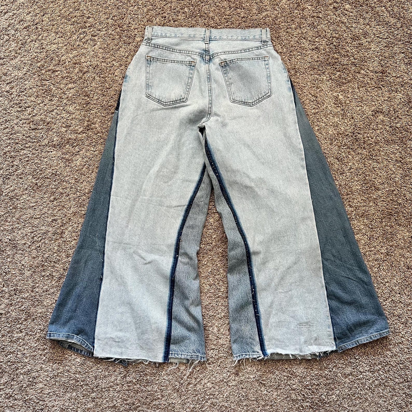 Vintage 90s Reworked Baggy Fit Extra Wide 1990s Flared Skater Jnco ...