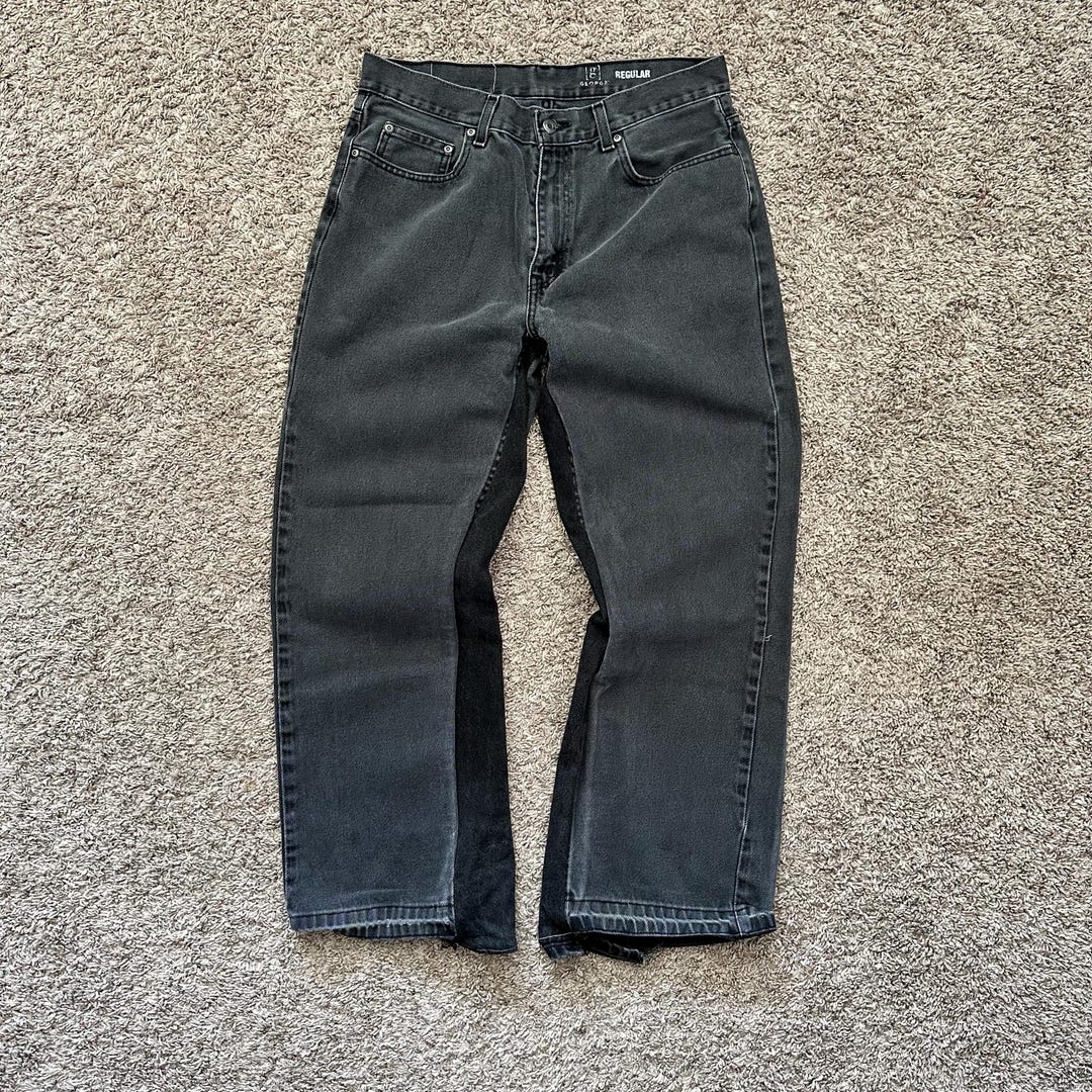 Vintage 90s Reworked George Baggy Fit Wide 1990s Flared Skater Jnco ...
