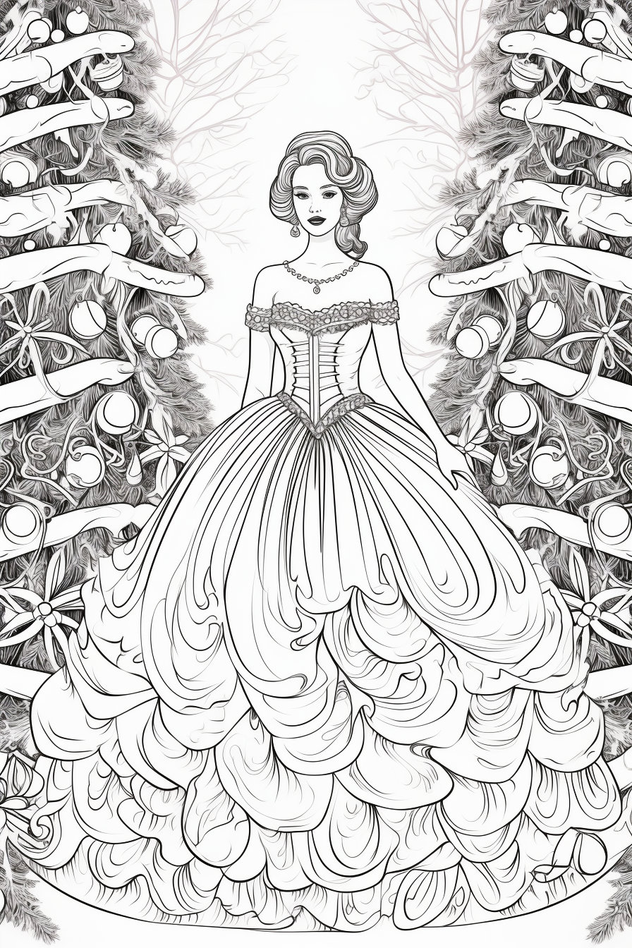 Dresses Coloring Book: Christmas Edition