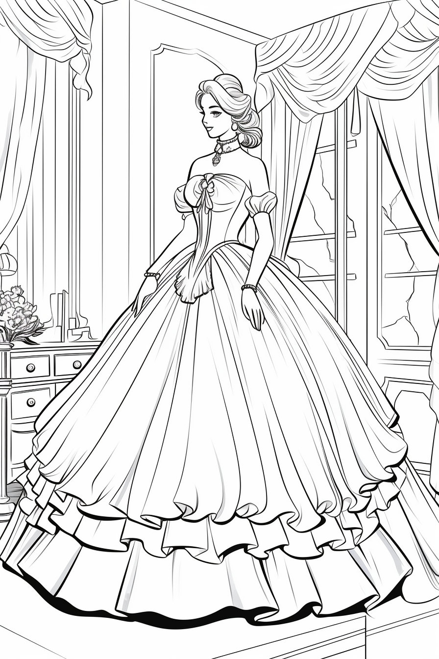 Dresses Coloring Book: A Fashion Coloring Book - Etsy