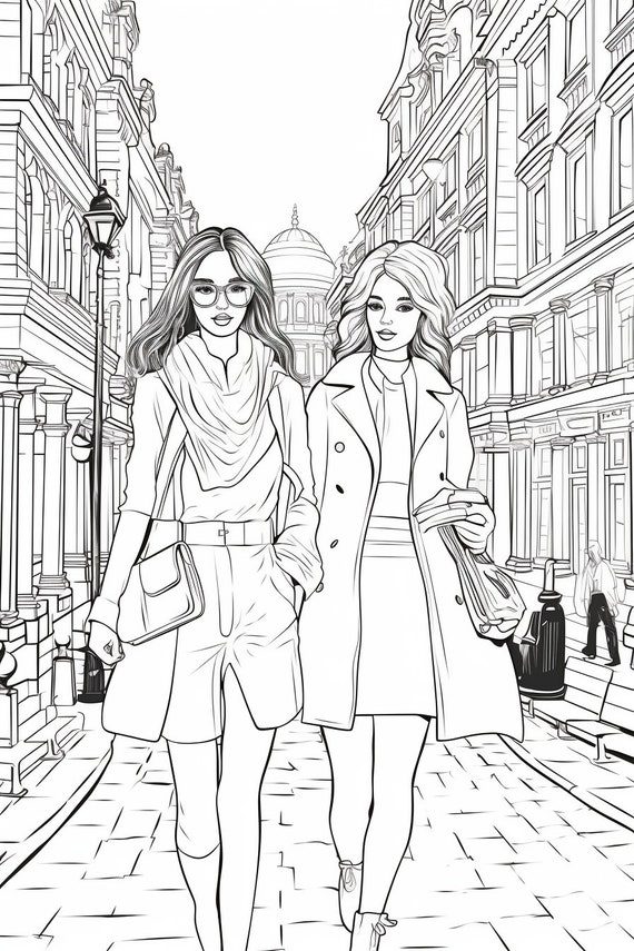 In the City: A Fashion Coloring Book - Etsy