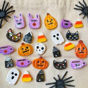 Handmade Clay Pins - Halloween Themed