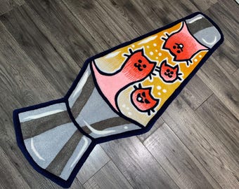 Lava Lamp Cat rug