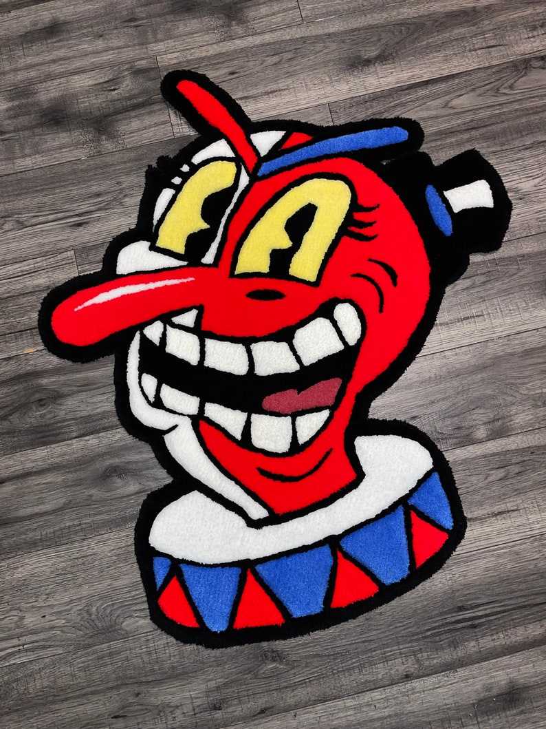 Hand Tuft Beppi the Clown Rug (cuphead) - Etsy