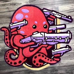 Hand tuft Starfield Octopus rug