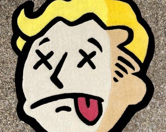 Alfombra de Fallout Dead Player hecha a mano con mechones.