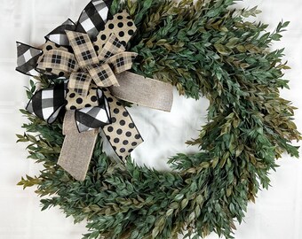 Neutral Grapevine Greenery Wreath