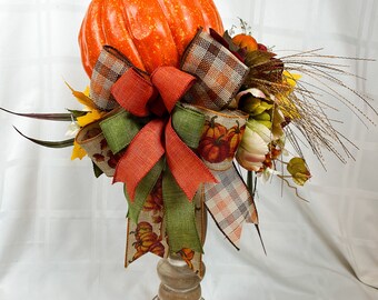 Fall Pumpkin Candlestick Large