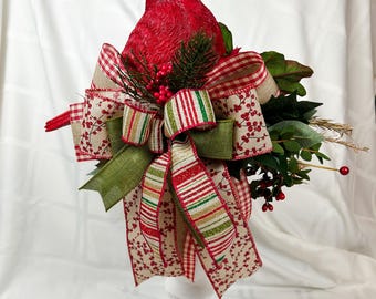 Holiday Decorative Cardinal on a Candlestick