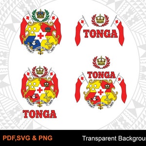 Tonga-badges | Tonga-svg | Wapenschild van Tonga | Direct downloaden | Digitaal ontwerp