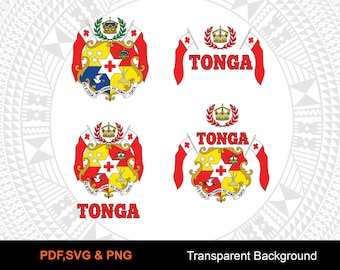 Tonga Badges | Tonga SVG | Tonga Coat of Arms | Instant Download | Digital Design