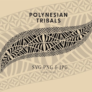 Polynesian Tribal Patterns | Digital Download SVG, PNG & JPG