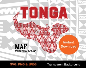 Tonga Tribal Map - Digital File Download | SVG PNG JPEG | Digital Design | Polynesian Art | Tongan Art