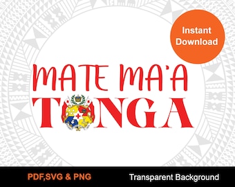 Mate Ma'a Tonga SVG | Tongan Coat of Arms (Digital Design)