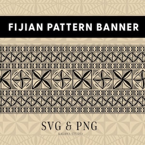 Modern Fijian Pattern Design – SVG & PNG Files for Unique DIY Projects