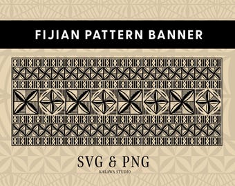 Modern Fijian Pattern Design – SVG & PNG Files for Unique DIY Projects