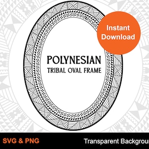 Polynesian Oval Tribal frame Vector 40cm x 40cm  Seamless Pattern - Instant Download | Digital Design