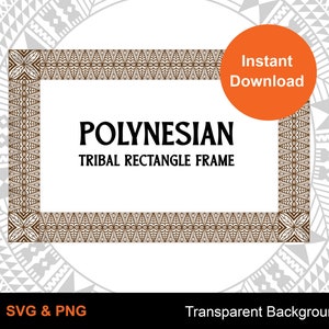 Polynesian Rectangle Tribal frame Vector 40cm x 60cm  Seamless Pattern - Instant Download | Digital Design