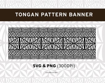 Modern Tongan Pattern Design – SVG & PNG Files for Unique DIY Projects