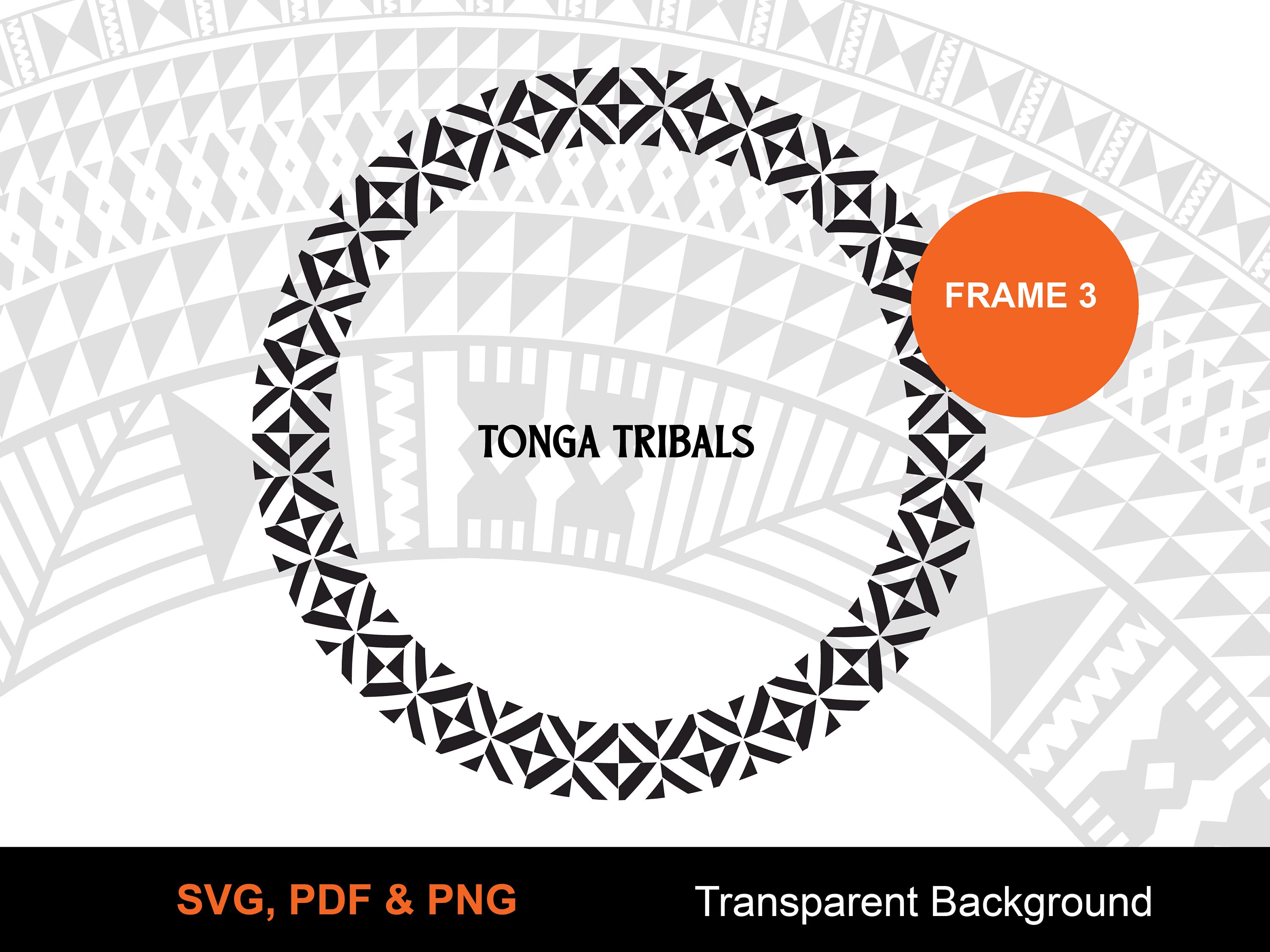 Polynesian Circle Frame Vector Pack | Tribal Designs (SVG & PNG) - Etsy