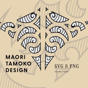 Conception personnalisée de tatouage Maori Tamoko - Téléchargement numérique instantané, SVG, PNG, Téléchargement numérique, Instant, Design, Nouvelle-Zélande, Kiwi