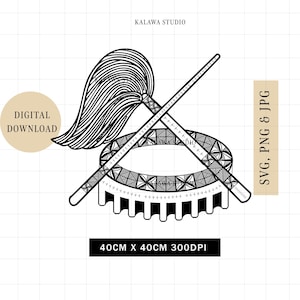 Samoan Tanoa and Fue Tribal Design – Digital Download (SVG, PNG, JPG – 300 dpi)