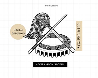 Samoan Tanoa and Fue Tribal Design – Digital Download (SVG, PNG, JPG – 300 dpi)