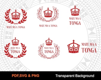 Mate Ma'a Tonga Badges | Tonga Coat of Arms SVG (Digital Design)
