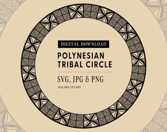 Samoan Tribal Circle Designs | SVG, PNG & JPG Files for Instant Download