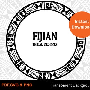 Fijian Authentic Masi Circle Tapa Tribal frame Vector 40cm x 40cm  Seamless Pattern - Instant Download | Digital Design